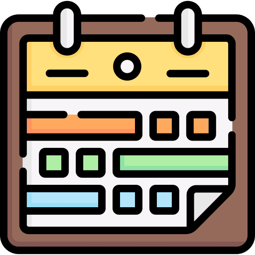 Week week timeline schedule icon Week week timeline schedule icon