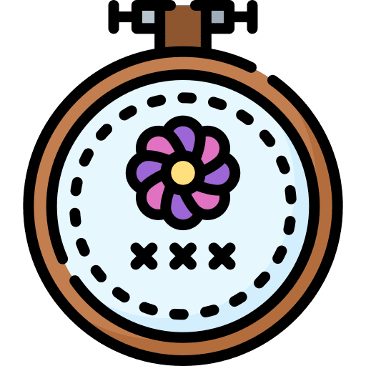 Cross stitch embroidery fashion hobbies and free time icon