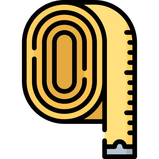 Measure tape width length measuring tape icon