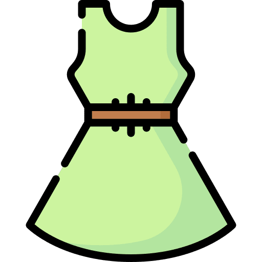 Dress femenine garment clothes icon Dress femenine garment clothes icon