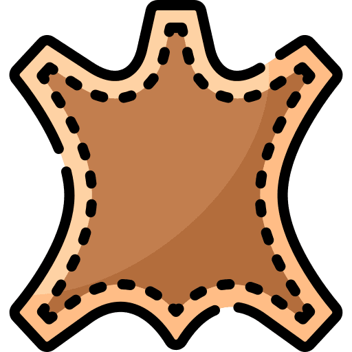 Leather material handcraft textile icon Leather material handcraft textile icon