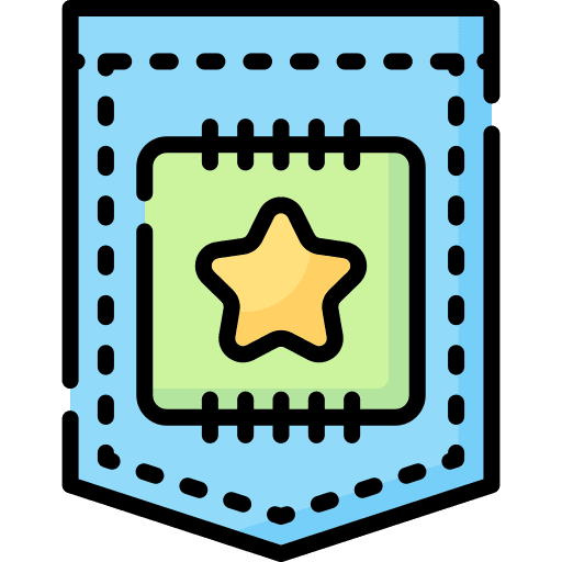 Patch modiste handcraft pocket icon Patch modiste handcraft pocket icon