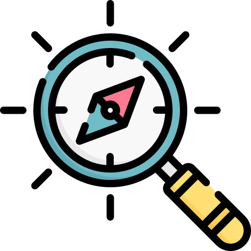 Discover adventure maps and location travel icon