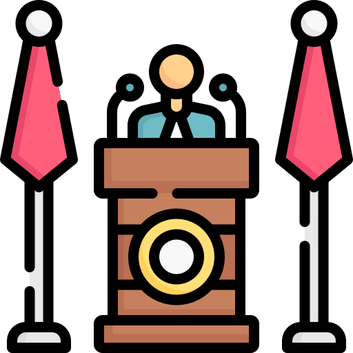 Mayor politician communications speech icon