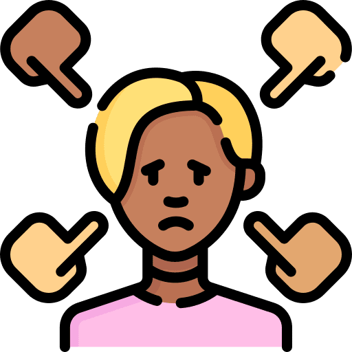 Notoriety woman bad prejudice icon Notoriety woman bad prejudice icon