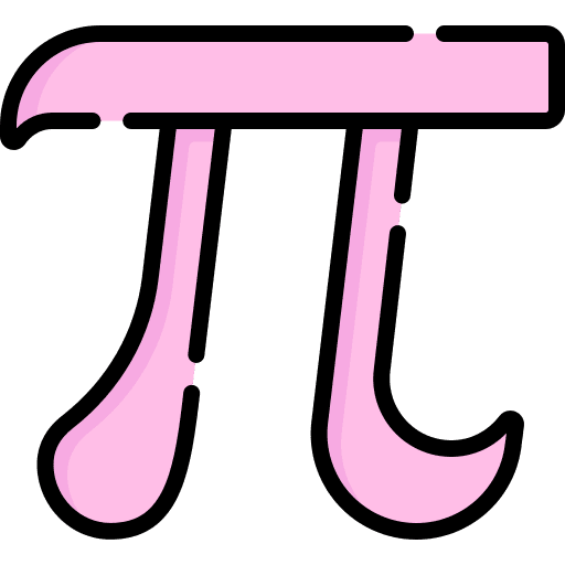 Pi circumference education diameter icon