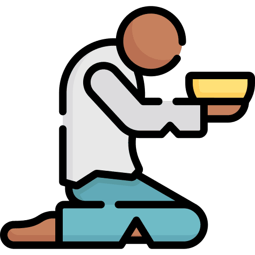Poverty poor help money icon