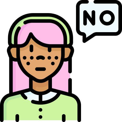 Say no gender person communications icon Say no gender person communications icon