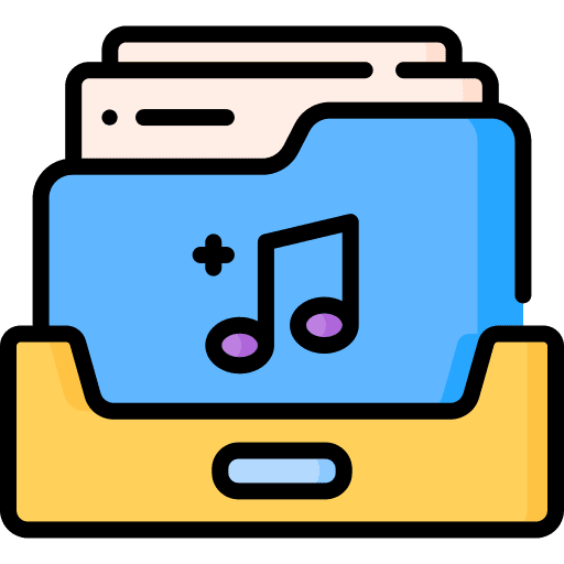 Album music folder music file storage icon Album music folder music file storage icon