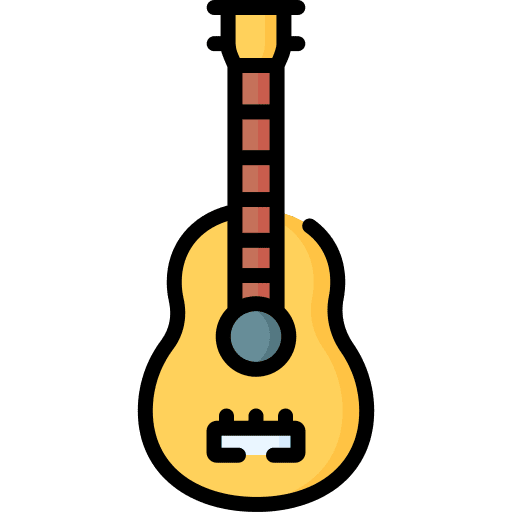 Guitar folk orchestra party icon Guitar folk orchestra party icon