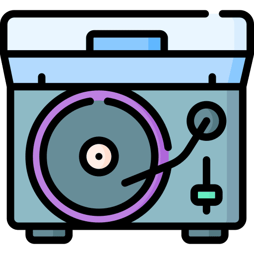 Turntable electronics music record turntable icon Turntable electronics music record turntable icon