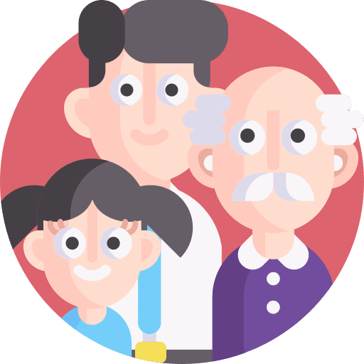 Age group kid old man people icon