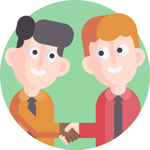Handshake etiquette gesture business icon