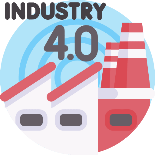 Industry 40 smart industry manufacturer icon