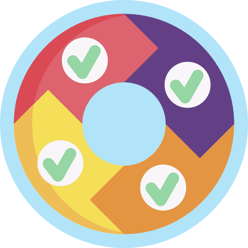 Value chain process budget steps icon