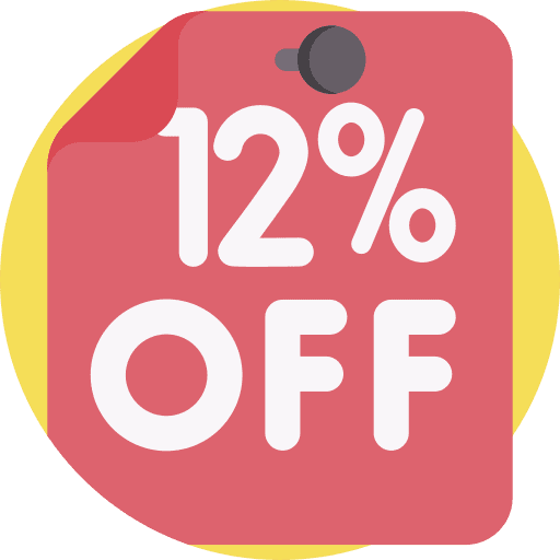 Discount percent sale push pin icon