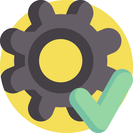 Easy installation gear ui done icon