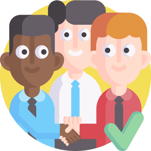 Intermediary meeting agreement team icon