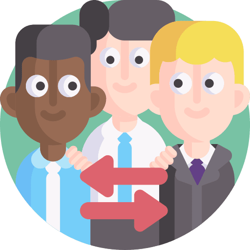 Intermediary team user meeting icon