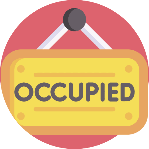 Occupied busy hanging signaling icon