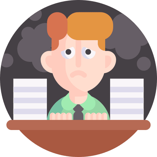 Overload panic employee overload icon