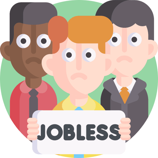 Unemployment job loss avatar fired icon