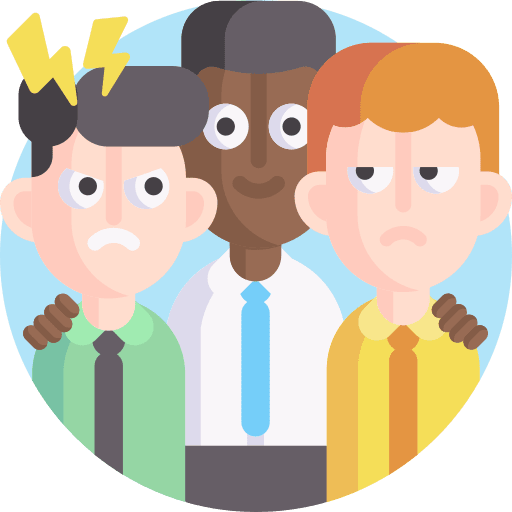 Intermediary opposition mediation battle icon