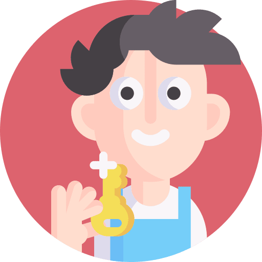 Locksmith business and finance profile security icon