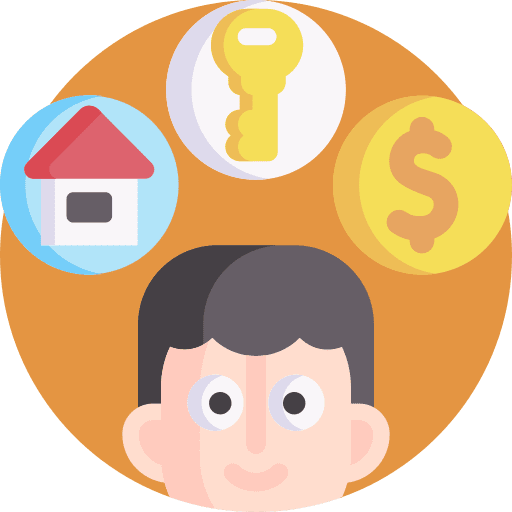 Ownership man rights business and finance icon
