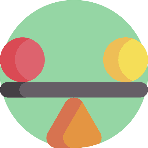 Stability balance business decision icon