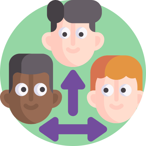 Third party organization segmentation team icon