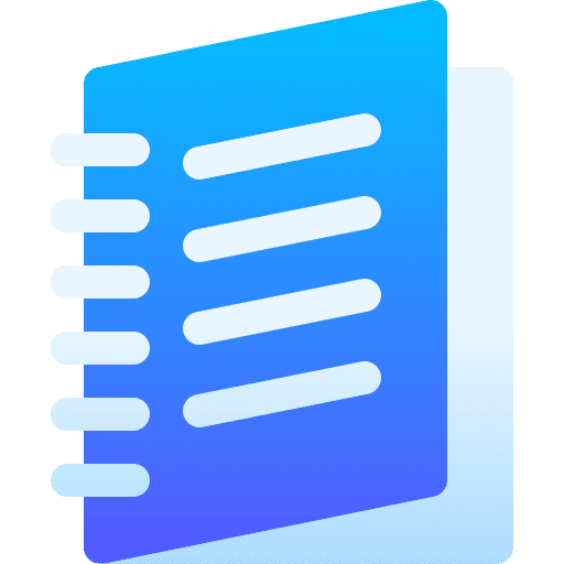 Notebook write pen organization icon
