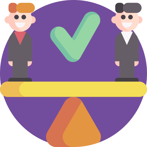 Stability workers equality balance icon