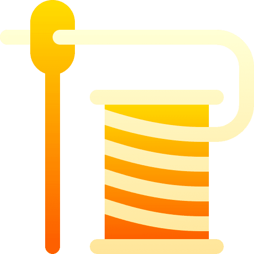 Thread needle clothing sew icon