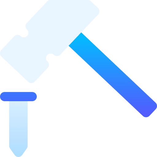 Hammer construction and tools home repair screw icon