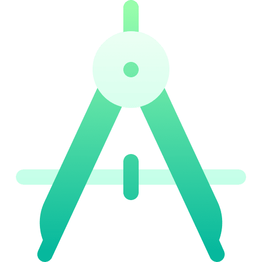 Compass draw school materials drawing icon