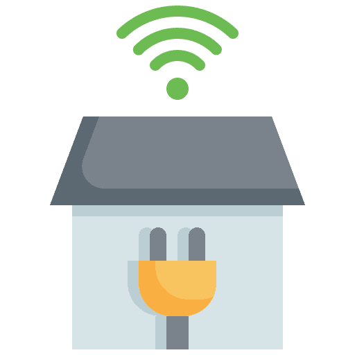 House wifi house plug icon