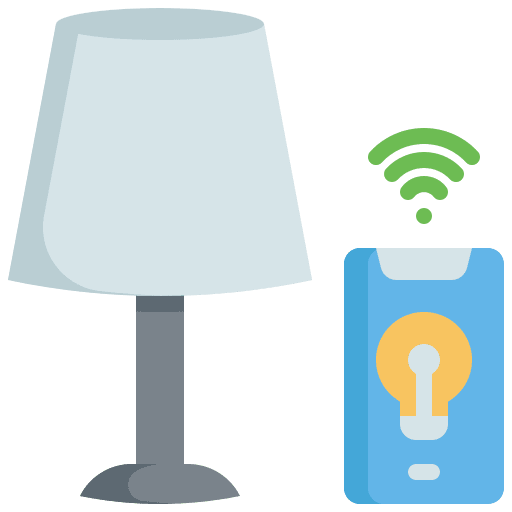 Lamp mobile phone technology smart home icon Lamp mobile phone technology smart home icon