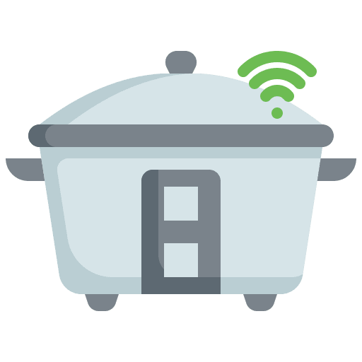 Rice cooker wifi electronics internet of things icon Rice cooker wifi electronics internet of things icon