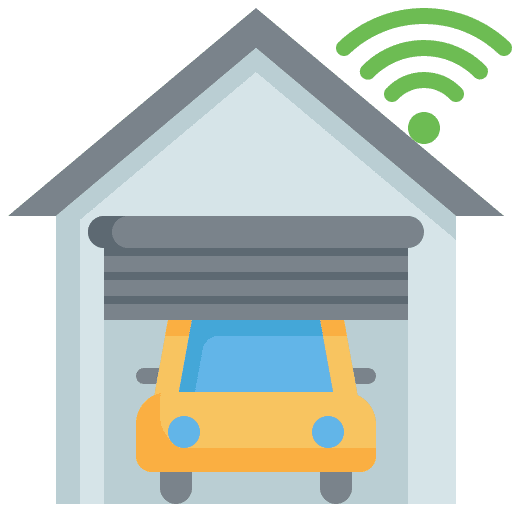 Smart garage electronics smart home smart garage icon
