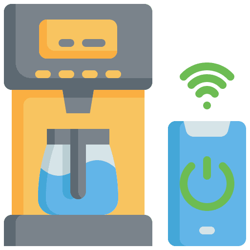 Coffee maker electronics wifi mobile icon Coffee maker electronics wifi mobile icon