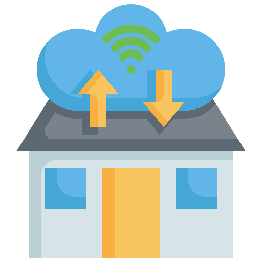 House technology cloud smart house icon House technology cloud smart house icon