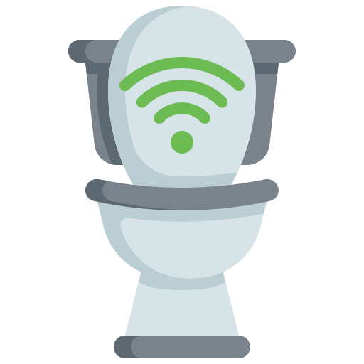 Toilet bathroom smart home electronics icon Toilet bathroom smart home electronics icon