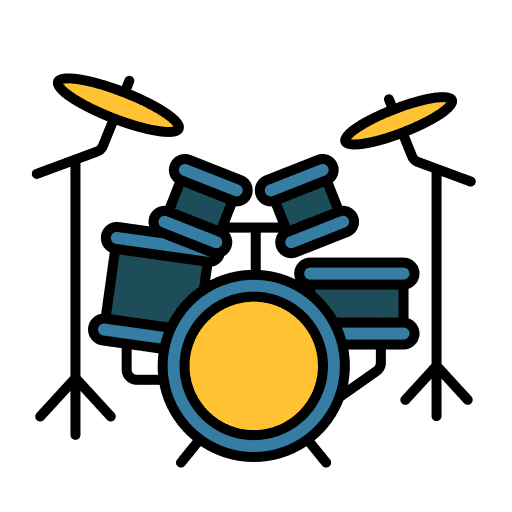 Drum set music musical instrument drum icon