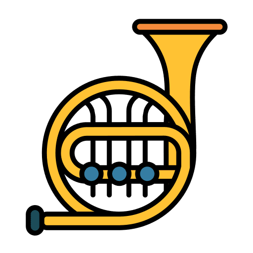 French horn french horn music and multimedia music instruments icon