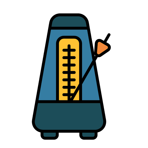 Metronome music and multimedia music electronics icon