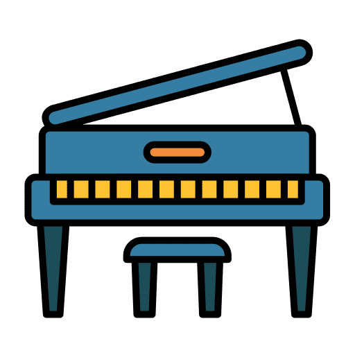 Piano musical instrument music and multimedia grand piano icon