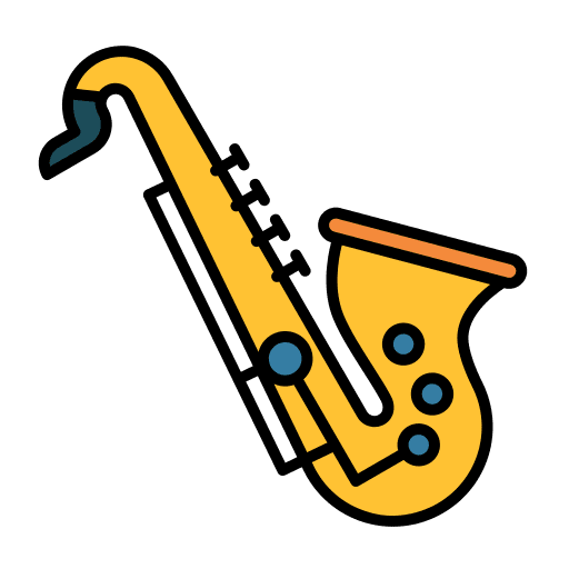 Saxophone music and multimedia wind wind instrument icon