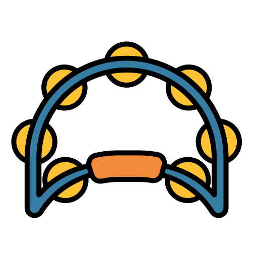 Tambourine music instrument music and multimedia percussion instrument icon