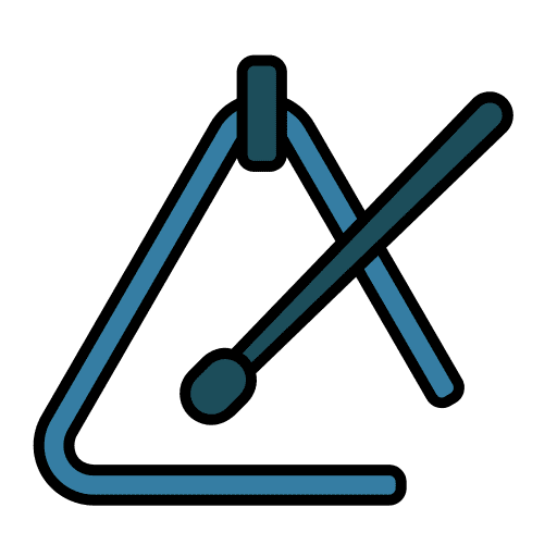 Triangle sound percussion instrument triangles icon